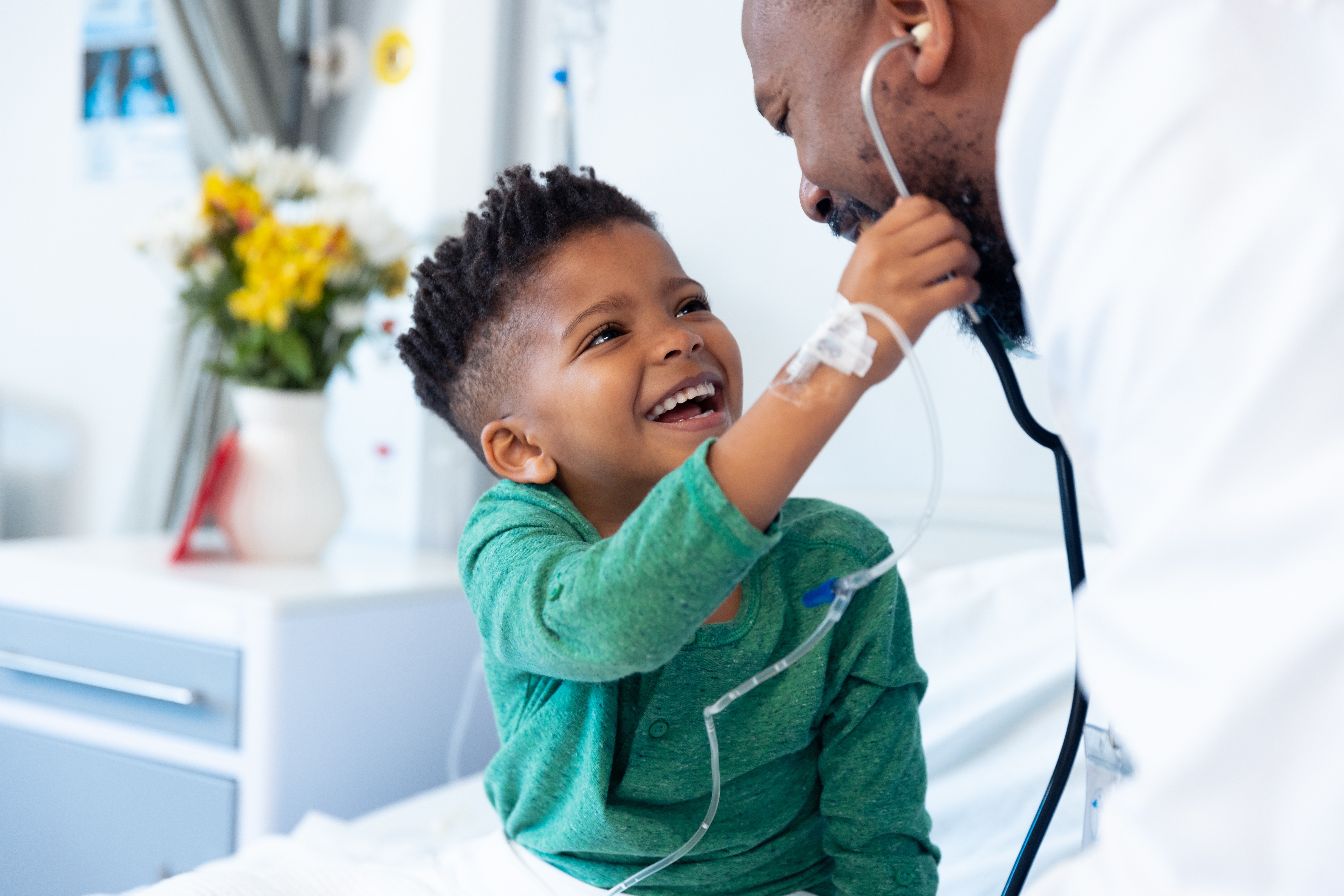 kid at doctor's office